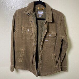 Ariat Rebar Corduroy Sherpa Lined Jacket Tan Size Small Petite